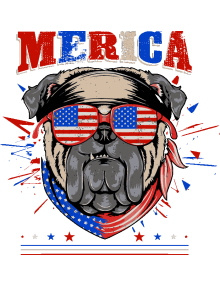 Pugs Rockeros y Patriotas